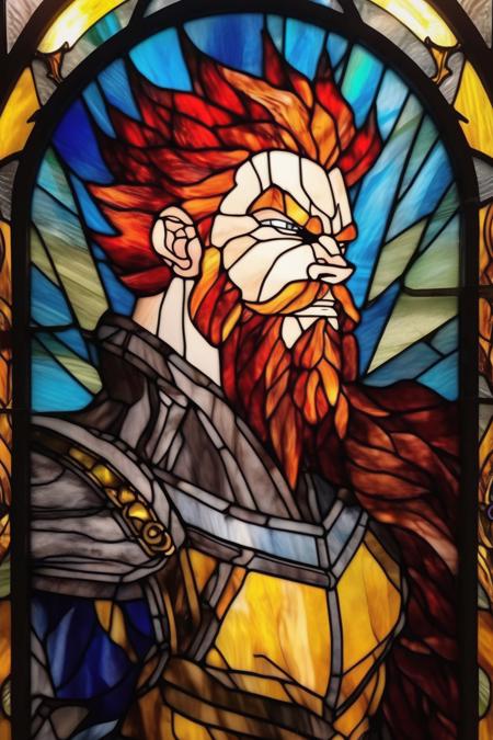 00530-2515482301-_lora_Stained Glass Portrait_1_Stained Glass Portrait - hyper detailed super saiyan in stained glass with red hair and beard.png